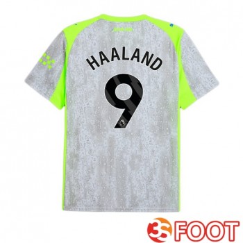 Maillot De Foot Manchester City (Erling Haaland 9) Third Gris Vert 2025/2026