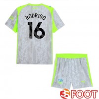 Maillot De Foot Manchester City (Rodrigo 16) Enfant Third Gris Vert 2025/2026