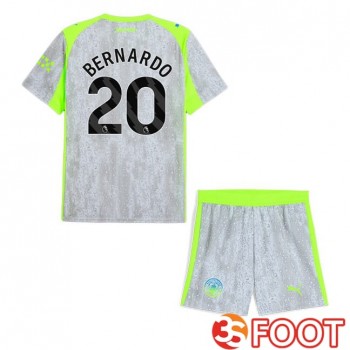 Maillot De Foot Manchester City (Bernardo Silva 20) Enfant Third Gris Vert 2025/2026