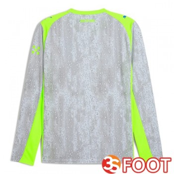Maillot De Foot Manchester City Third Manche longue Gris Vert 2025/2026
