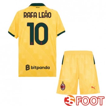 Maillot De Foot AC Milan (Rafa Leão 10) Enfant Third Jaune 2025/2026