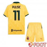 Maillot De Foot AC Milan (Pulisic 11) Enfant Third Jaune 2025/2026 Maillot De Foot AC Milan (Pulisic 11) Enfant Third Jaune 2025/2026