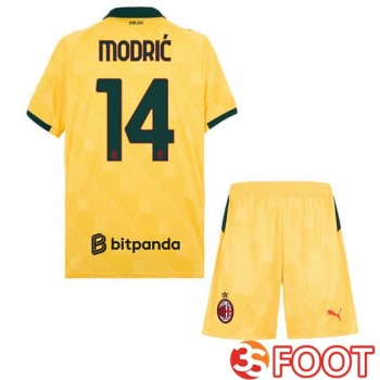 Maillot De Foot AC Milan (Modrić 14) Enfant Third Jaune 2025/2026