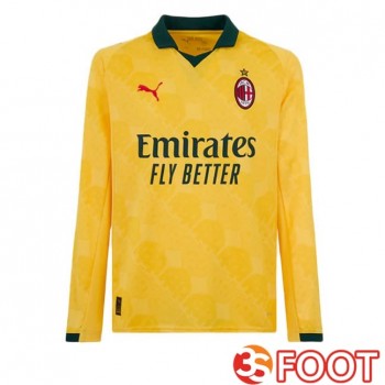Maillot De Foot AC Milan Third Manche longue Jaune 2025/2026