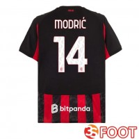 Maillot De Foot AC Milan (Modrić 14) Domicile Rouge Noir 2025/2026