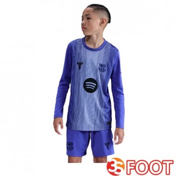 Maillot De Foot FC Barcelone Enfant Gardien De but Manche Longue Pourpre 2025/2026