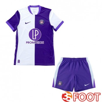 Maillot De Foot Toulouse Enfant Domicile Pourpre Blanc 2025/2026