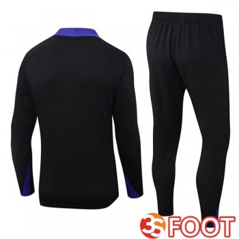 Ensemble Survetement De Foot FC Barcelone Noir Bleu 2025/2026