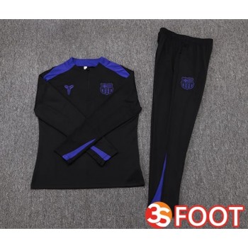 Ensemble Survetement De Foot FC Barcelone Noir Bleu 2025/2026