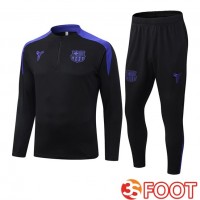 Ensemble Survetement De Foot FC Barcelone Noir Bleu 2025/2026