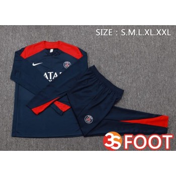 Ensemble Survetement De Foot Paris PSG Bleu Royal 2025/2026