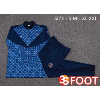 Ensemble Survetement De Foot Paris PSG Bleu Royal 2025/2026