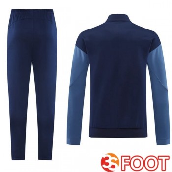 Ensemble Veste Survetement De Foot Paris PSG Bleu Royal 2025/2026