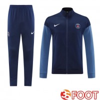 Ensemble Veste Survetement De Foot Paris PSG Bleu Royal 2025/2026