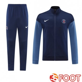Ensemble Veste Survetement De Foot Paris PSG Bleu Royal 2025/2026