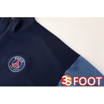 Ensemble Veste Survetement De Foot Paris PSG Bleu Royal 2025/2026