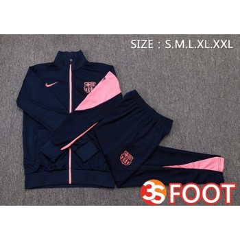 Ensemble Veste Survetement De Foot FC Barcelone Bleu Royal 2025/2026