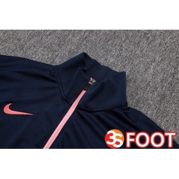 Ensemble Veste Survetement De Foot FC Barcelone Bleu Royal 2025/2026
