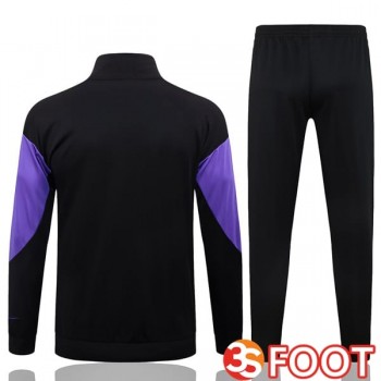 Ensemble Veste Survetement De Foot FC Barcelone Noir 2025/2026