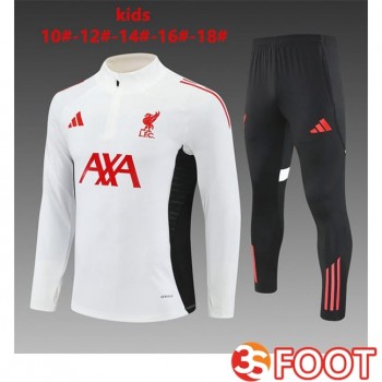 Ensemble Survetement De Foot FC Liverpool Enfant Blanc 2025/2026