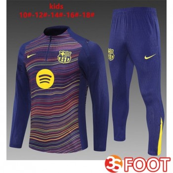 Ensemble Survetement De Foot FC Barcelone Enfant Bleu Royal 2025/2026