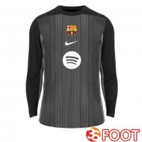 Maillot De Foot FC Barcelone Gardien De but Manche Longue Noir 2025/2026