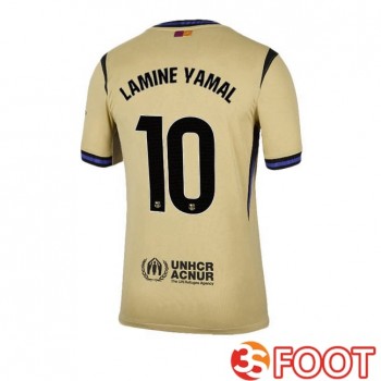 Maillot De Foot FC Barcelone (LAMINE YAMAL 10) Exterieur Jaune 2025/2026
