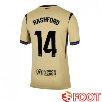 Maillot De Foot FC Barcelone (RASHFORD 14) Exterieur Jaune 2025/2026
