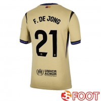 Maillot De Foot FC Barcelone (F. De JONG 21) Exterieur Jaune 2025/2026