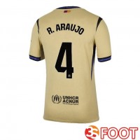 Maillot De Foot FC Barcelone (R. ARAUJO 4) Exterieur Jaune 2025/2026