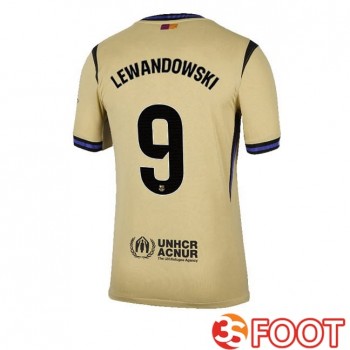 Maillot De Foot FC Barcelone (LEWANDOWSKI 9) Exterieur Jaune 2025/2026