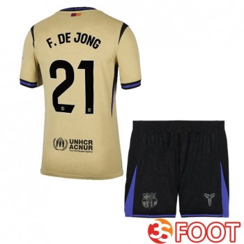 Maillot De Foot FC Barcelone (F. De JONG 21) Enfant Exterieur Jaune 2025/2026