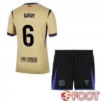 Maillot De Foot FC Barcelone (GAVI 6) Enfant Exterieur Jaune 2025/2026
