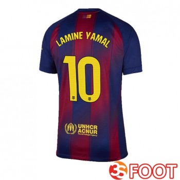 Maillot De Foot FC Barcelone (LAMINE YAMAL 10) Domicile Bleu Rouge 2025/2026