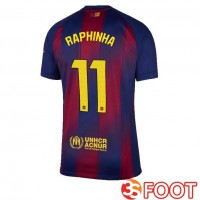 Maillot De Foot FC Barcelone (RAPHINHA 11) Domicile Bleu Rouge 2025/2026