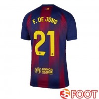 Maillot De Foot FC Barcelone (F. De JONG 21) Domicile Bleu Rouge 2025/2026