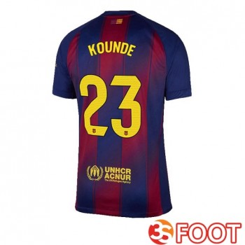 Maillot De Foot FC Barcelone (KOUNDE 23) Domicile Bleu Rouge 2025/2026
