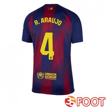 Maillot De Foot FC Barcelone (R. ARAUJO 4) Domicile Bleu Rouge 2025/2026