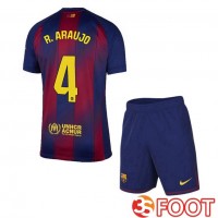Maillot De Foot FC Barcelone (R. ARAUJO 4) Enfant Domicile Bleu Rouge 2025/2026