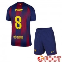 Maillot De Foot FC Barcelone (PEDRI 8) Enfant Domicile Bleu Rouge 2025/2026