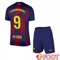 Maillot De Foot FC Barcelone (LEWANDOWSKI 9) Enfant Domicile Bleu Rouge 2025/2026