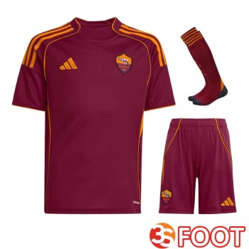 Ensemble Maillot Foot AS Roma Domicile (Shorts + Chaussettes) 2025/2026