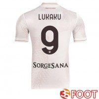 Maillot De Foot SSC Naples (Romelu Lukaku 9) Exterieur Blanc 2025/2026