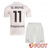 Maillot De Foot SSC Naples (Kevin De Bruyne 11) Enfant Exterieur Blanc 2025/2026