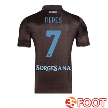 Maillot De Foot SSC Naples (David Neres 7) Third Marron 2025/2026