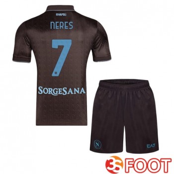 Maillot De Foot SSC Naples (David Neres 7) Enfant Third Marron 2025/2026