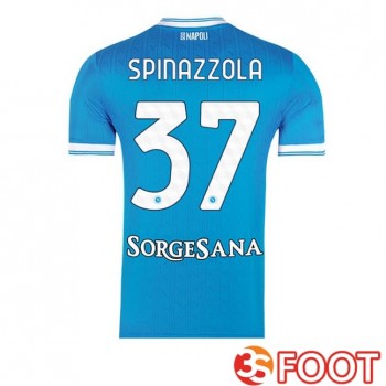 Maillot De Foot SSC Naples (Leonardo Spinazzola 37) Domicile Bleu 2025/2026