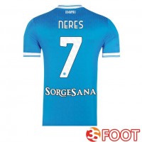 Maillot De Foot SSC Naples (David Neres 7) Domicile Bleu 2025/2026