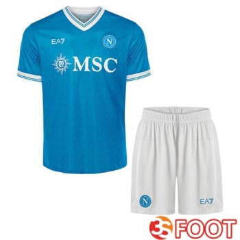 Ensemble Maillot Foot SSC Naples Domicile + Shorts 2025/2026