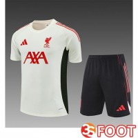 Ensemble Training T-Shirts FC Liverpool Enfant Beige/Noir/Rouge 2025/2026